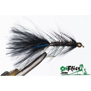 Woolly Bugger Black/Peacock #8