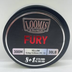 BRAID LOOMIS FURY 8+1 300M 30LB YELLOW