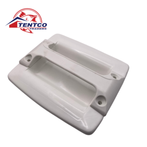 PULL HANDLE & BACKPLATE SET JURGENS WHITE 1PC