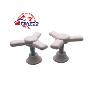 SCREWLOCK 3 PRONG C/W SPACER WHITE 2PC